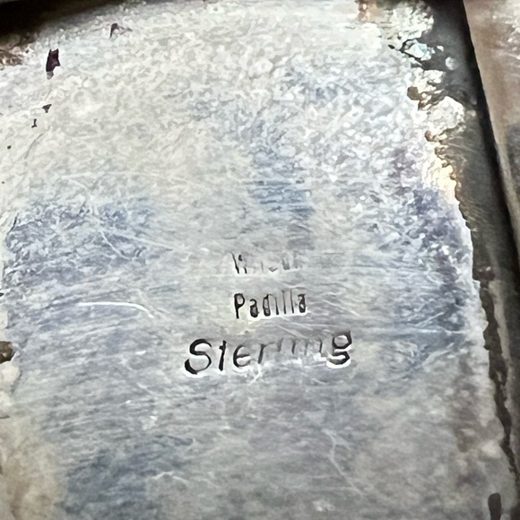 Wilson Padilla Wild Horse Turquoise Sterling Cuff - Picture 7 of 8